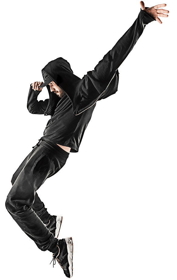 Young man learning hip hop